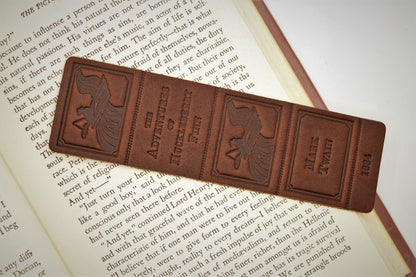 Leather Bookmark - The Adventures of Huckleberry Finn Springbok Craft Co