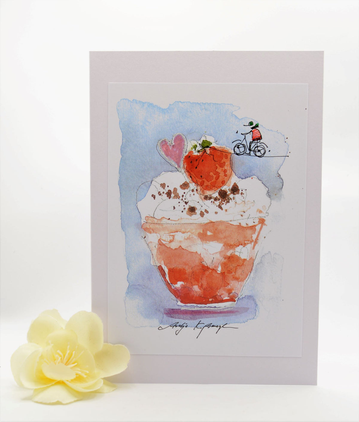 Ice Cream Bowl Greeting Card