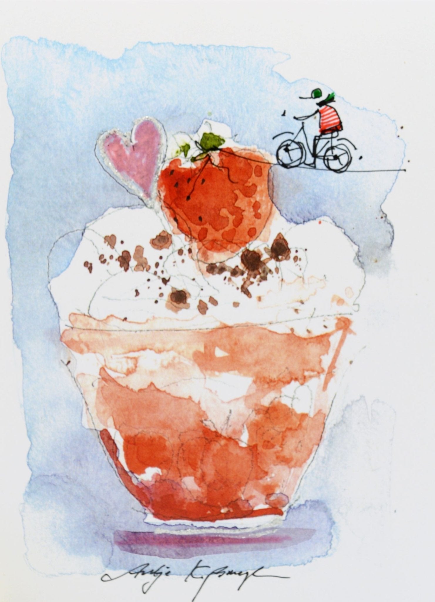 Ice Cream Bowl Greeting Card