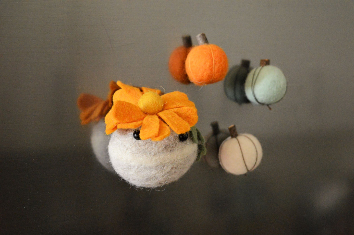 Stone Softies - Pumpkin Magnets Eleanor Rosa Felt