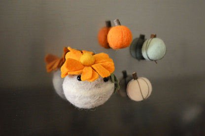 Stone Softies - Pumpkin Magnets Eleanor Rosa Felt