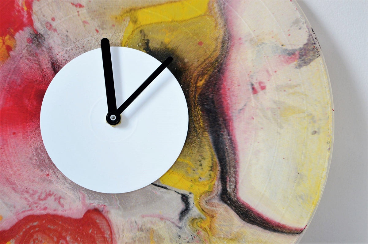 Vinyl Clock - Liquid Fire