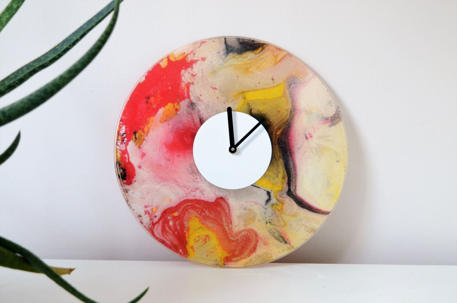 Vinyl Clock - Liquid Fire