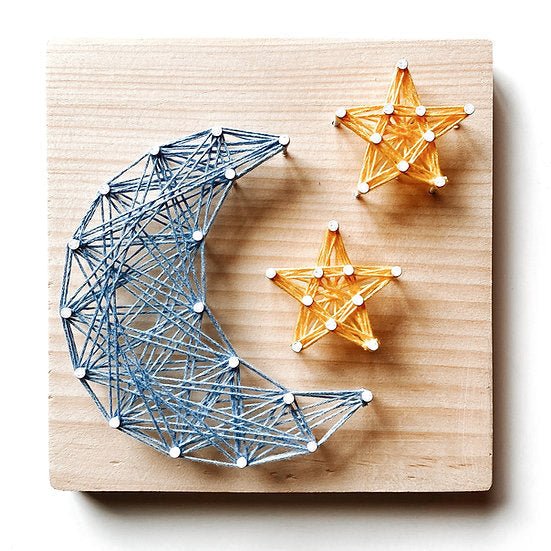 Small String Art Kit - Moon & Stars