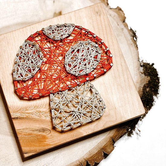 Small String Art Kit - Mushroom