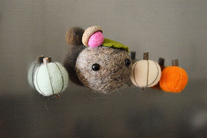 Stone Softies - Pumpkin Magnets Eleanor Rosa Felt