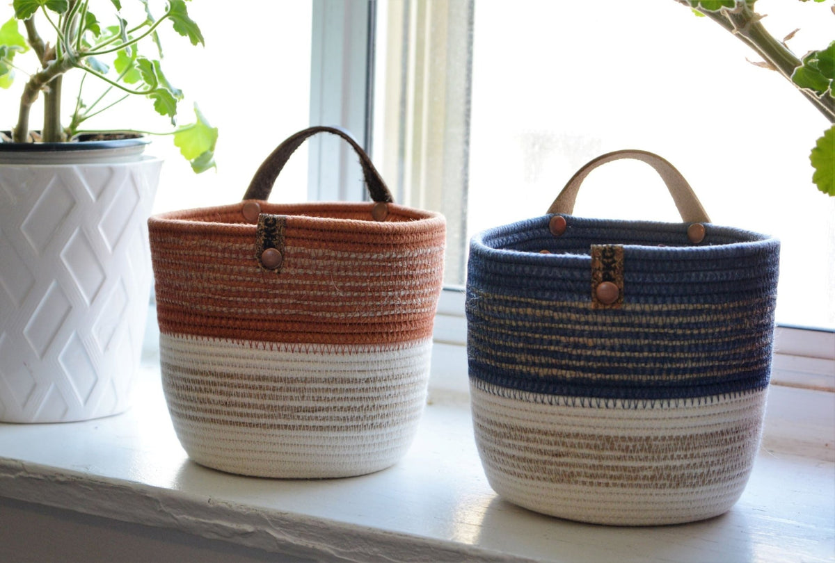 Twine Rope Baskets with Handle