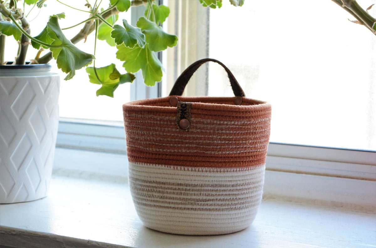 Twine Rope Baskets with Handle