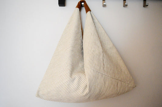 Triangle Bag - Beige Stripes Gracelette