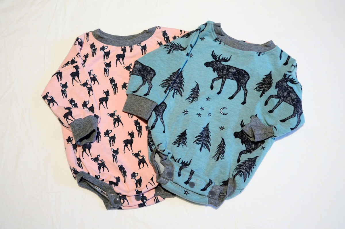 Moose Sweater Romper - 6 - 9 months